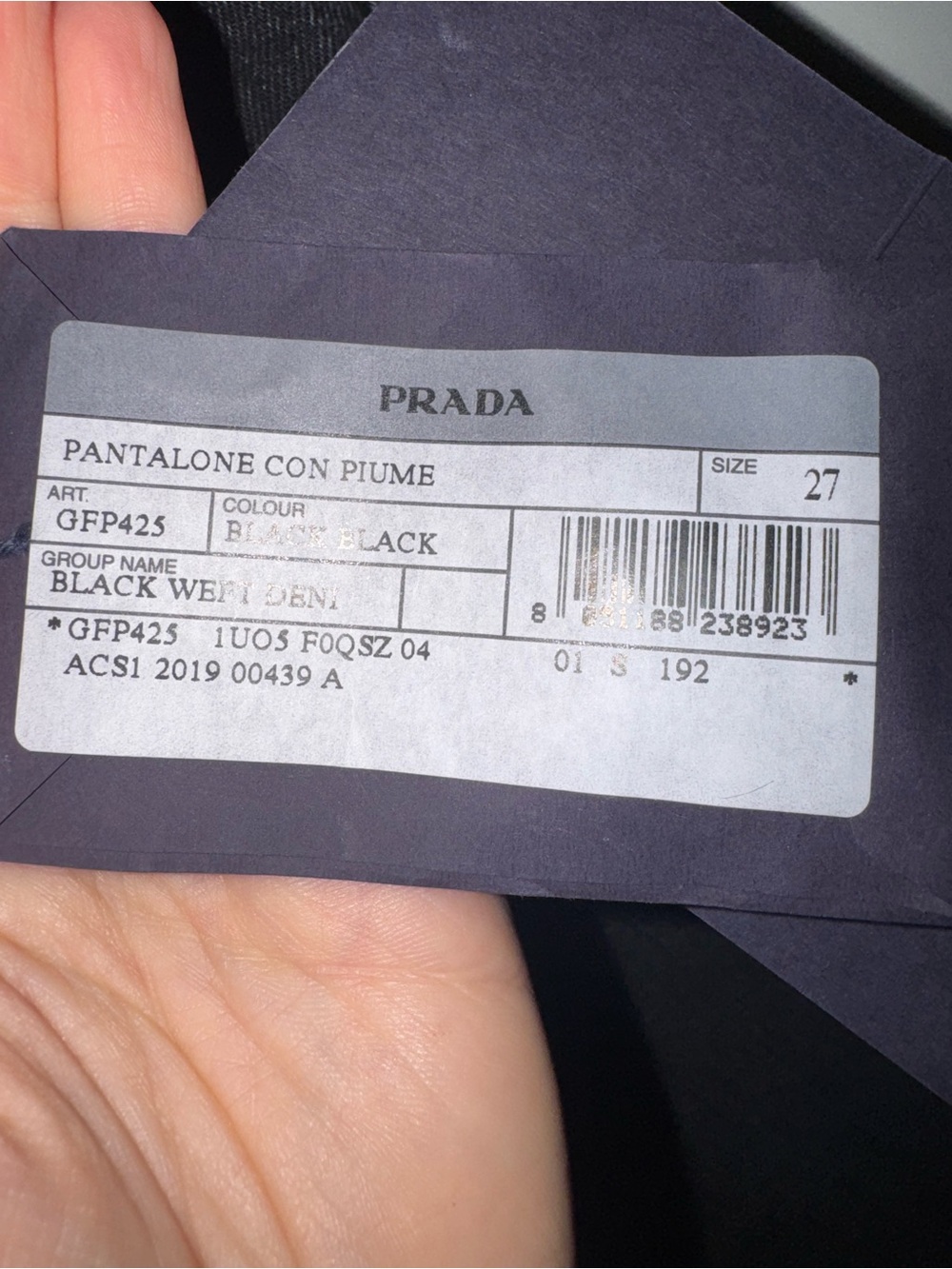 Prada feather trimmed straight jeans 27 - Picture 4 of 8